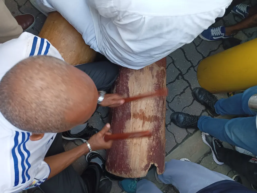 Sanjuaneros de Cata en la ciudad de Caracas.