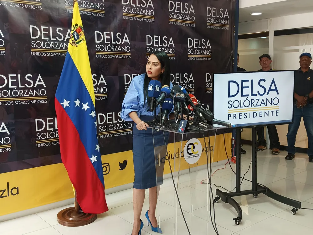 Delsa Solorzano, en Rueda de Prensa.