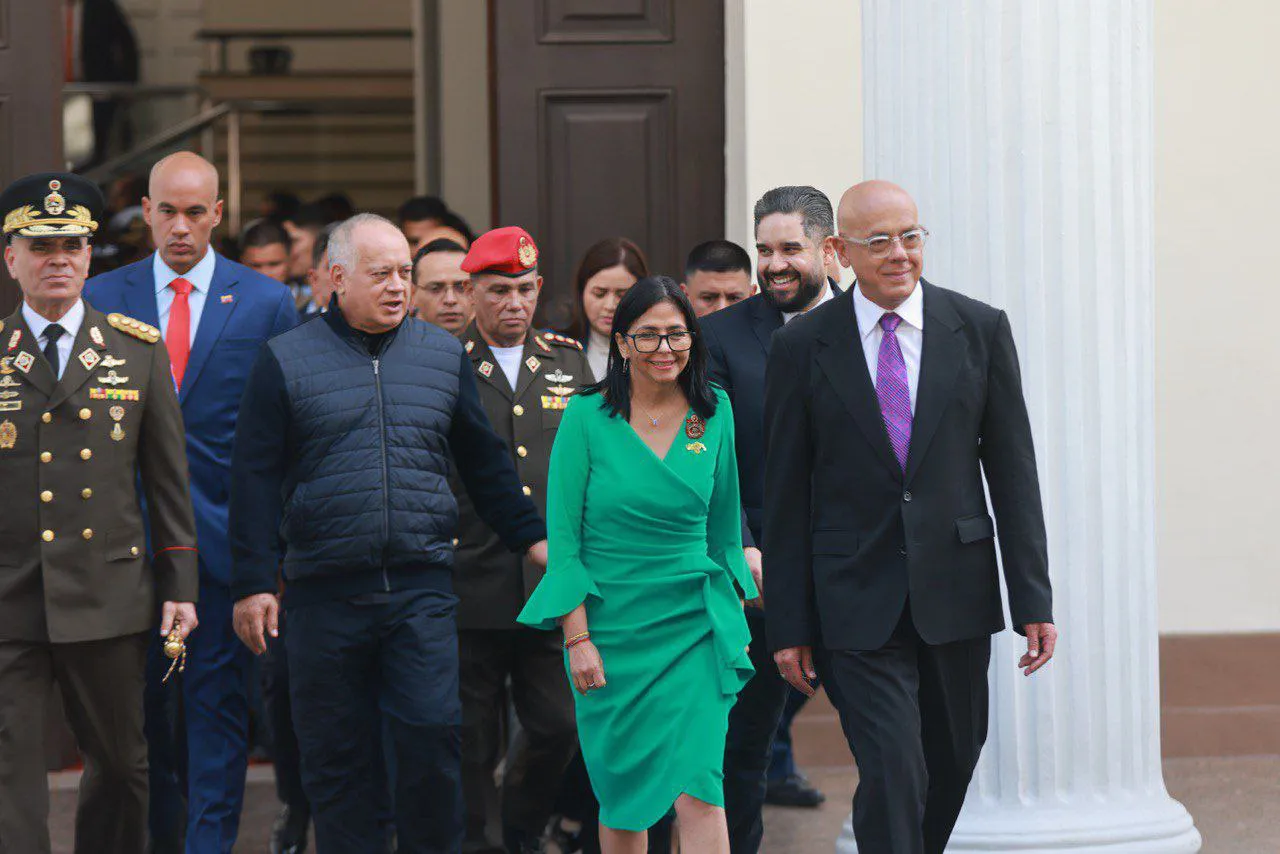 Delcy Rodríguez, juramentada como presidenta de Venezuela. Foto: Prensa Presidencial.