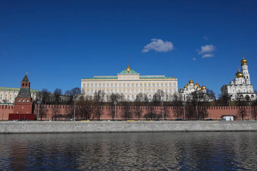 Imagen del 18 de marzo de 2025 de una vista del Kremlin, en Moscú, capital de Rusia. (Xinhua/Bai Xueqi)