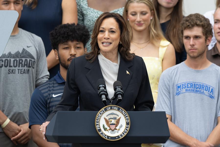 Kamala Harris, vicepresidenta de Estados Unidos. Estados Unidos, el 22 de julio de 2024 (Xinhua/Hu Yousong)