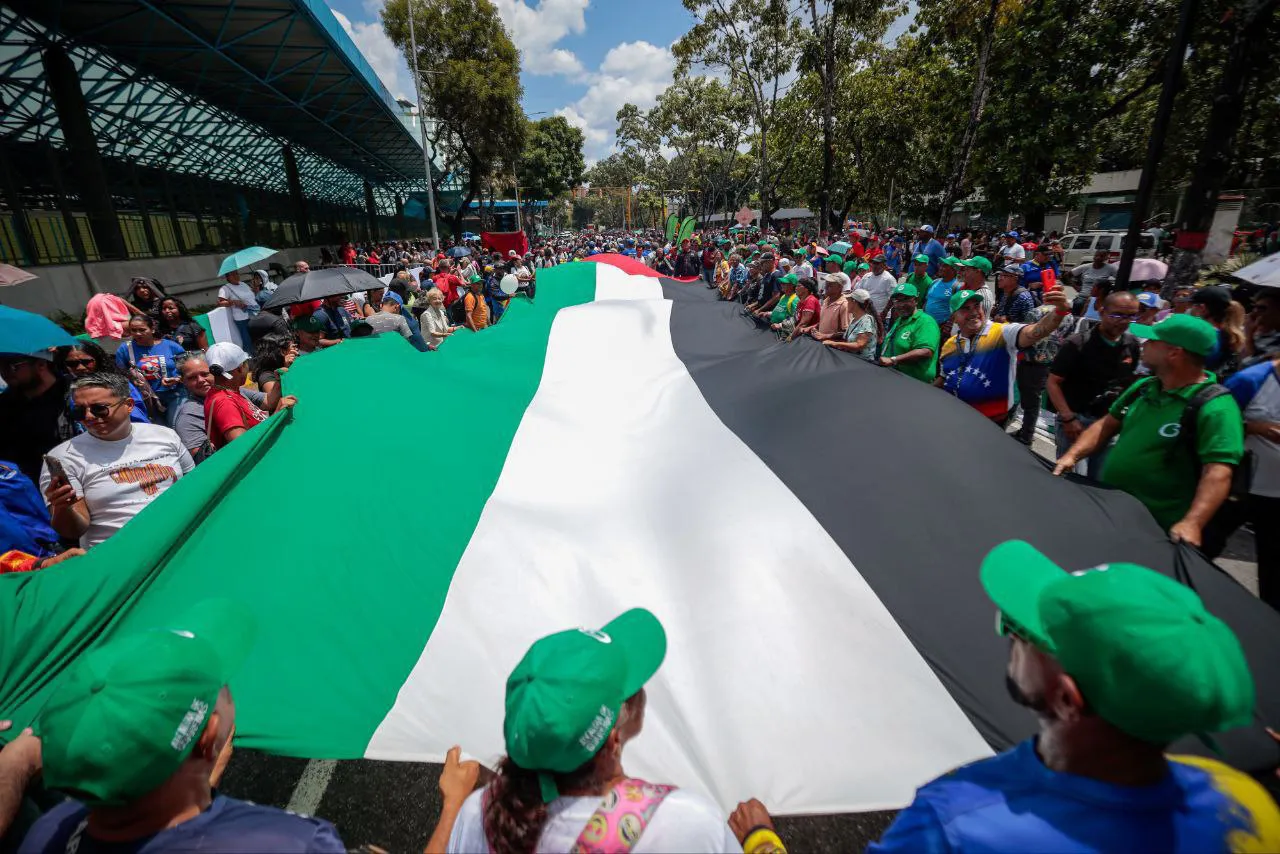 Venezolanos apoyando a Palestina. Foto: VTV