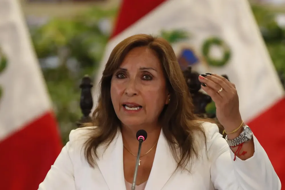 Fotografía de archivo fechada el 24 de enero de 2023 que muestra a la presidenta del Perú, Dina Boluarte. EFE/ Paolo Aguilar.