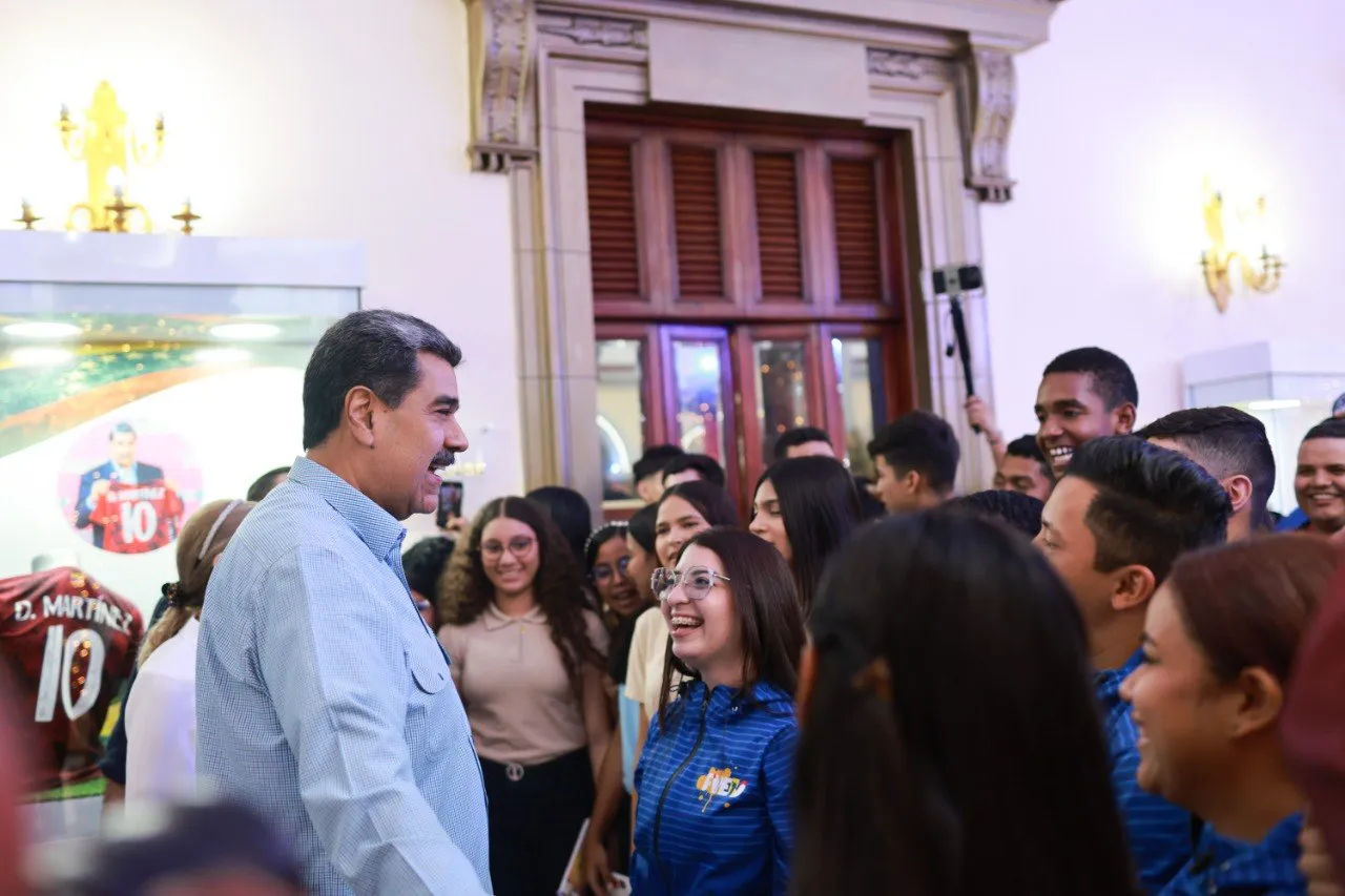 Nicolás Maduro, presidente de la República en el Palacio de Miraflores.