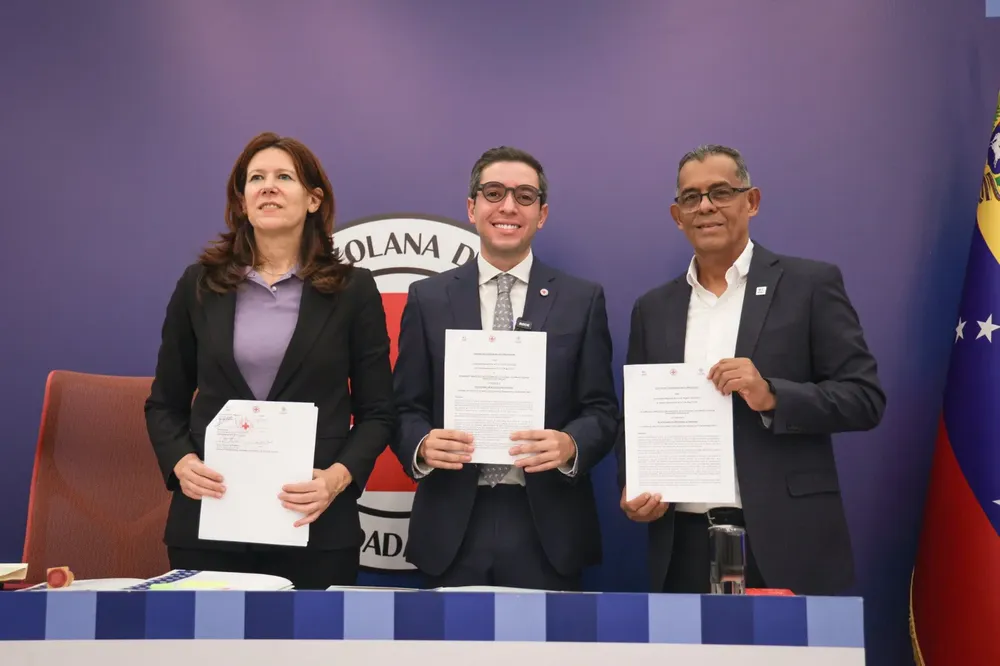 Cruz Roja Venezolana, CICR e IFRC firmaron un acuerdo tripartito para fortalecer la acción humanitaria en Venezuela