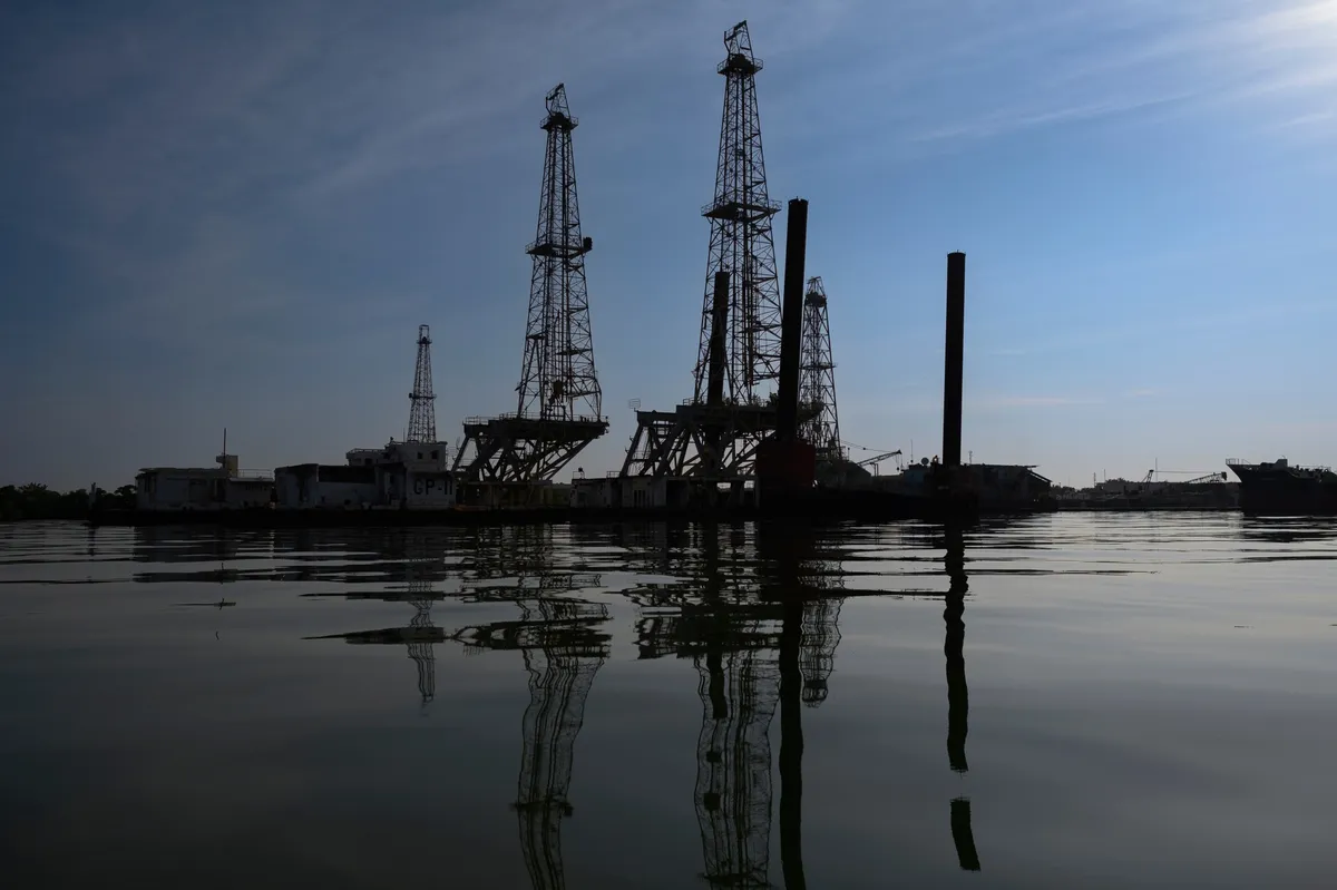 La refinería Bajo Grande de PDVSA en el complejo Paraguaná en el Lago Maracaibo.Foto: Bloomberg