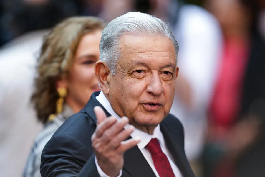 El presidente mexicano, Andrés Manuel López Obrador, (Xinhua/Francisco Cañedo)