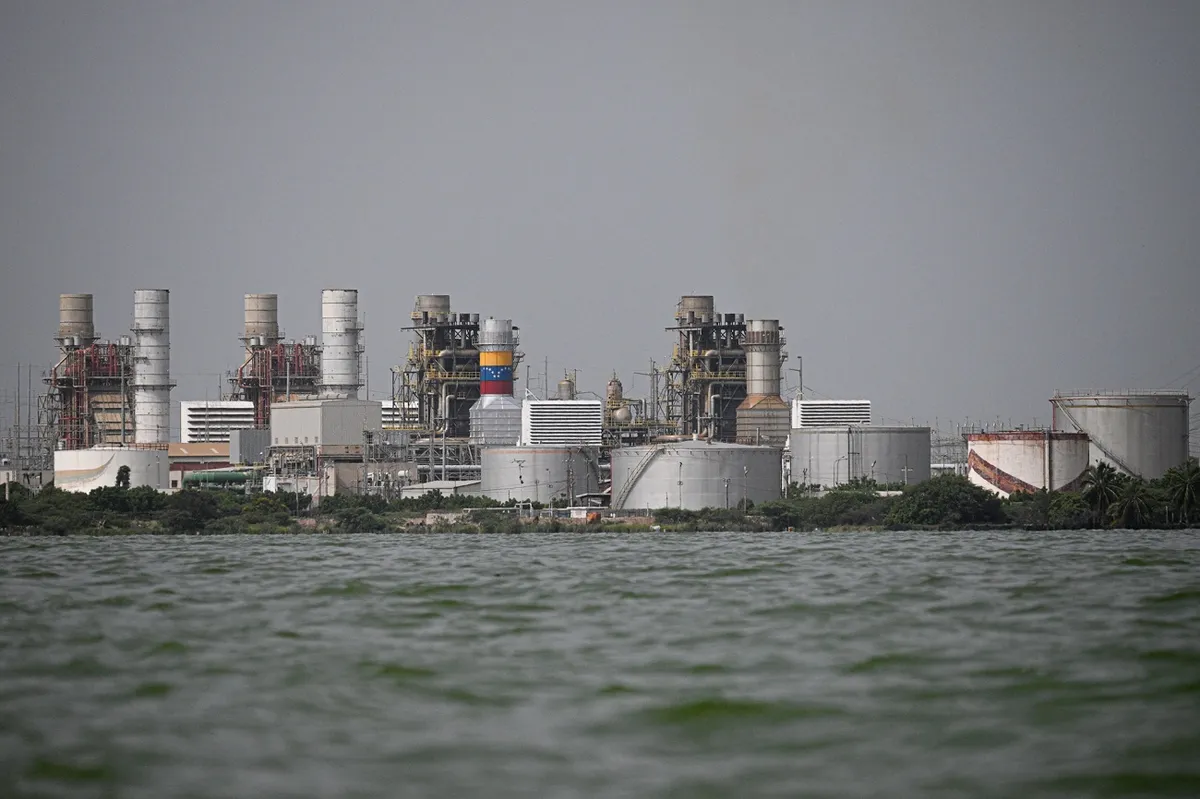Una planta de refinación de petróleo de propiedad estatal de PDVSA en Maracaibo. Foto: Federico Parra - AFP