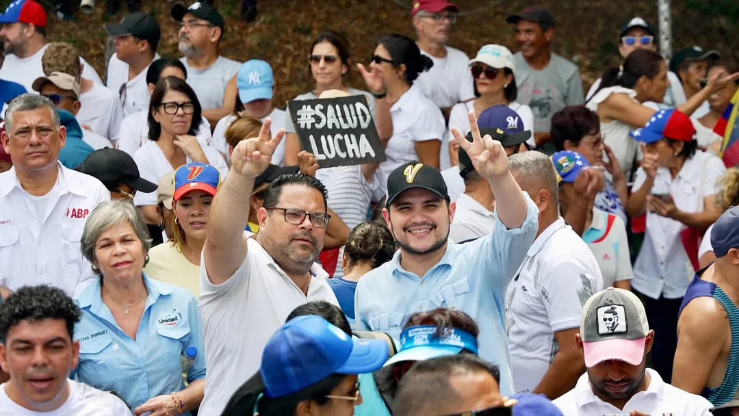 Julio Velazco junto a Marcos Velazco, dirigente nacional de Vente Venezuela