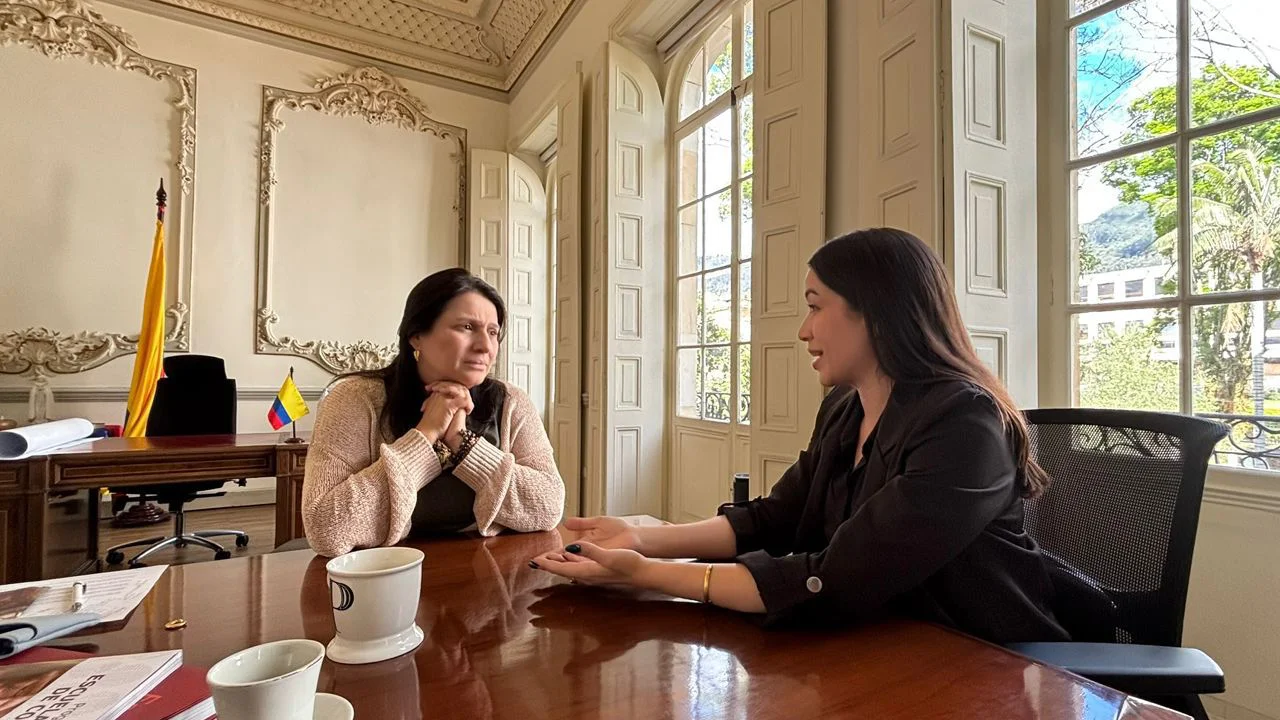 Albany Colmenares se reunió la ministra de Cultura de Colombia, Paola Holguín