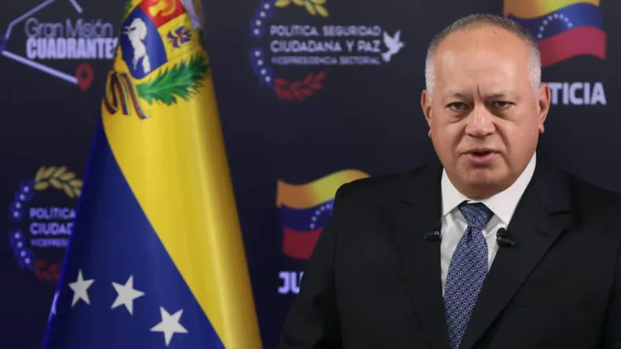 Diosdado Cabello, ministro de Interior, Justicia y Paz.