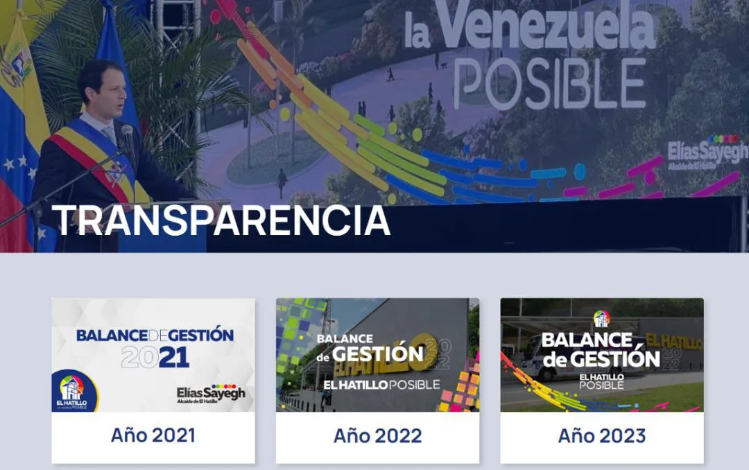 Página web de El Hatillo para trámites municipales