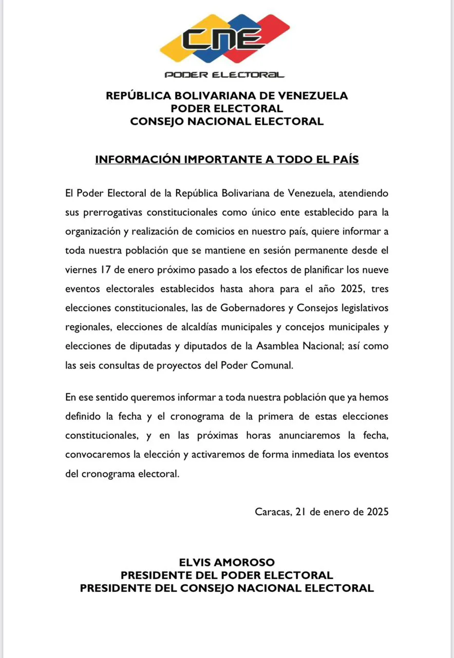 Comunicado CNE 21-01-2024.