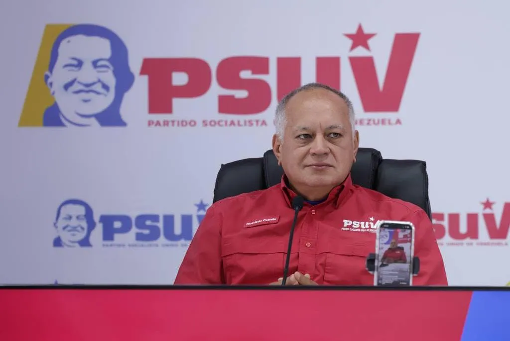 Diosdado Cabello, primer vicepresidente del Partido Socialista Unido de Venezuela (PSUV).