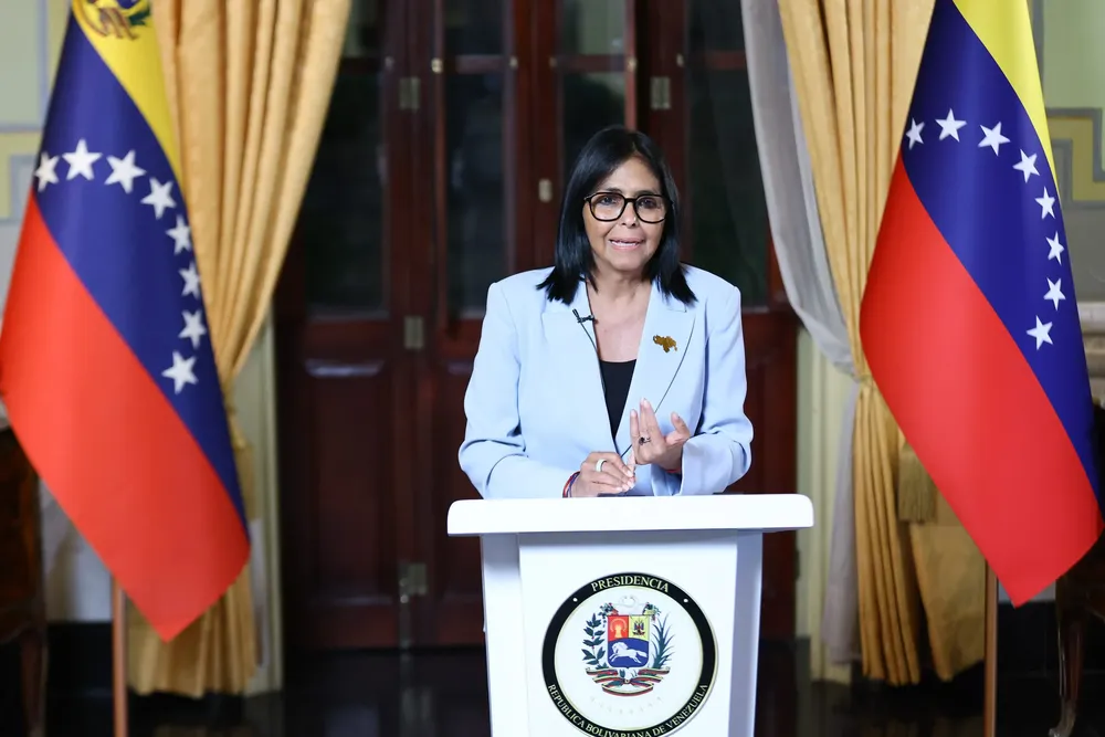 Delcy Rodríguez, presidenta encargada de Venezuela.