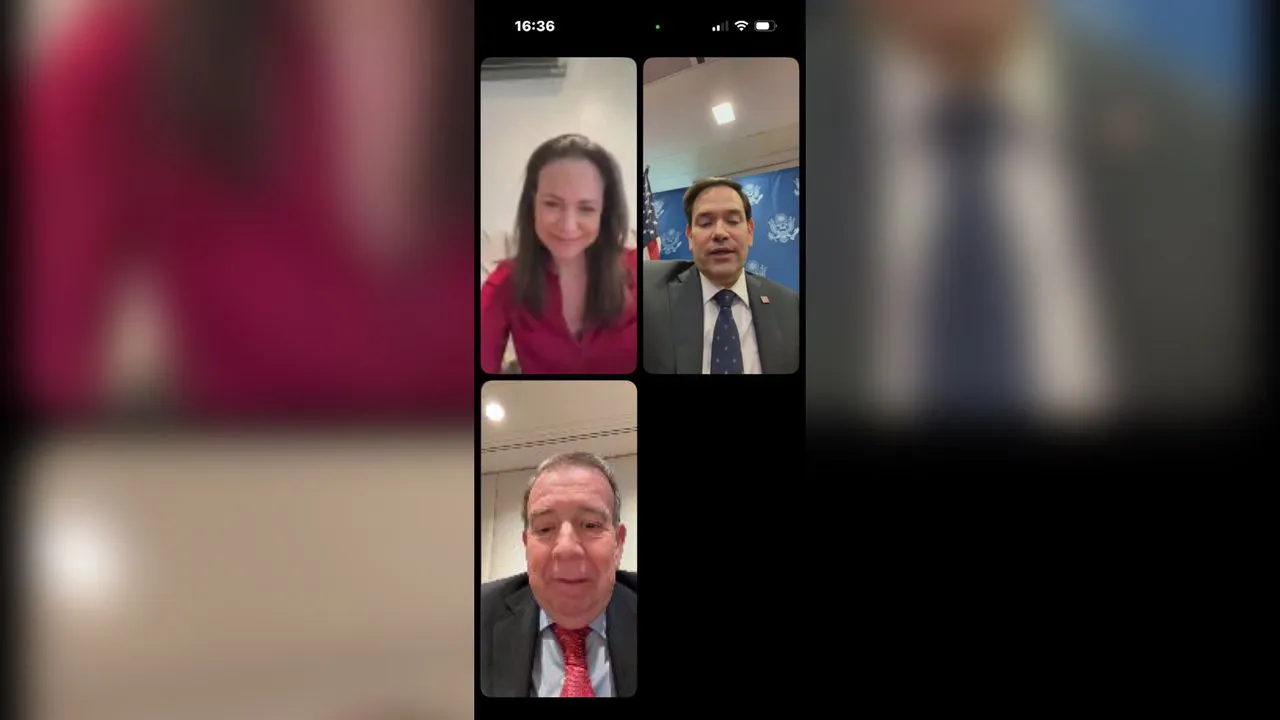 Marco Rubio, secretario de Estado de EE.UU. sostuvo reunión virtual con líderes de la oposición