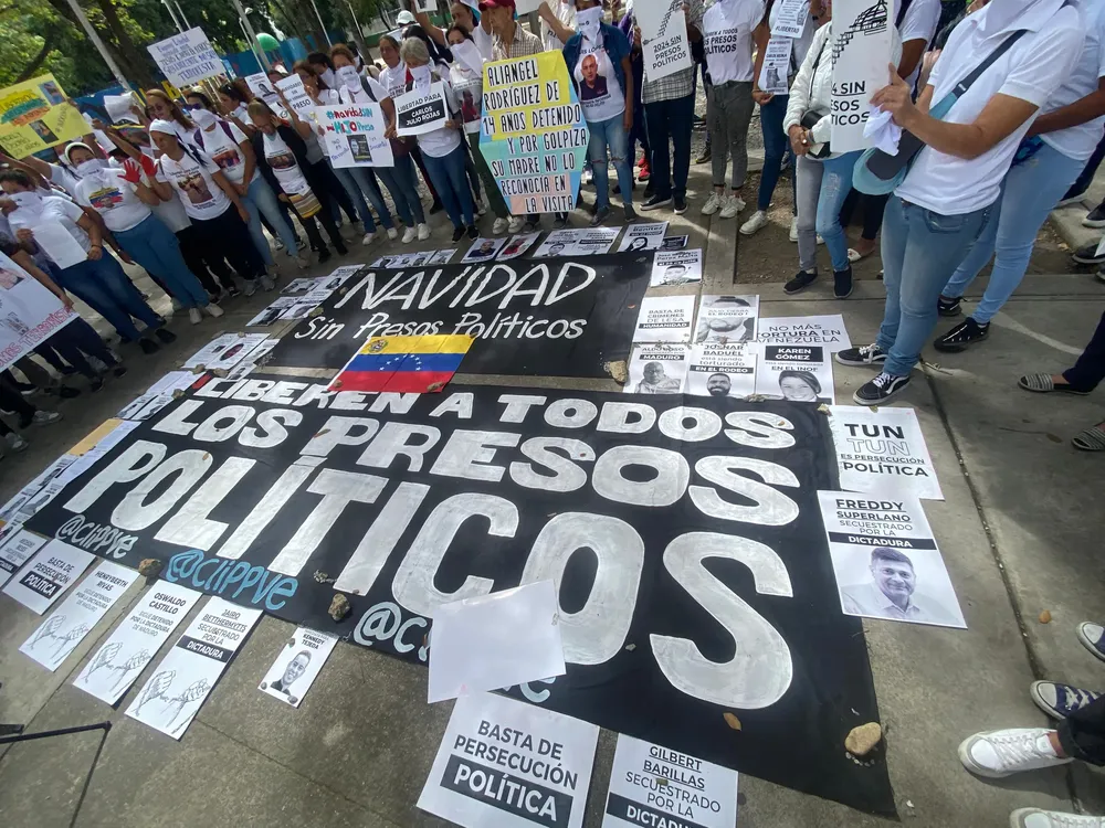 Protesta de familiares de presos políticos. foto: Aymara Alonso / ElMartiloVen
