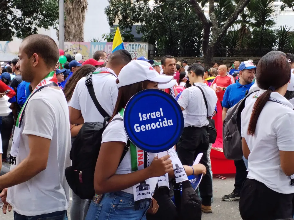 Chavismo marcha en solidaridad con Palestina.