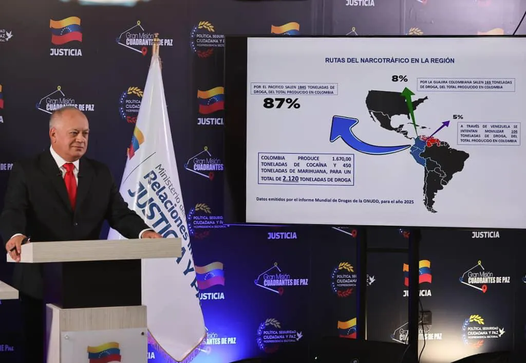 Diosdado Cabello, ministro de Interior, Justicia y Paz.