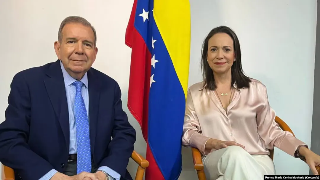 Edmundo González Urrutia junto a María Corina Machado