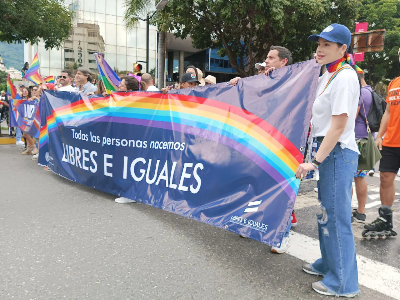 Delegación de ONU Venezuela participa en la Marcha del Orgullo LGBTIQ+, realizada en la ciudad de Caracas / Foto: José Mireles Alcalá - ElMartilloVen