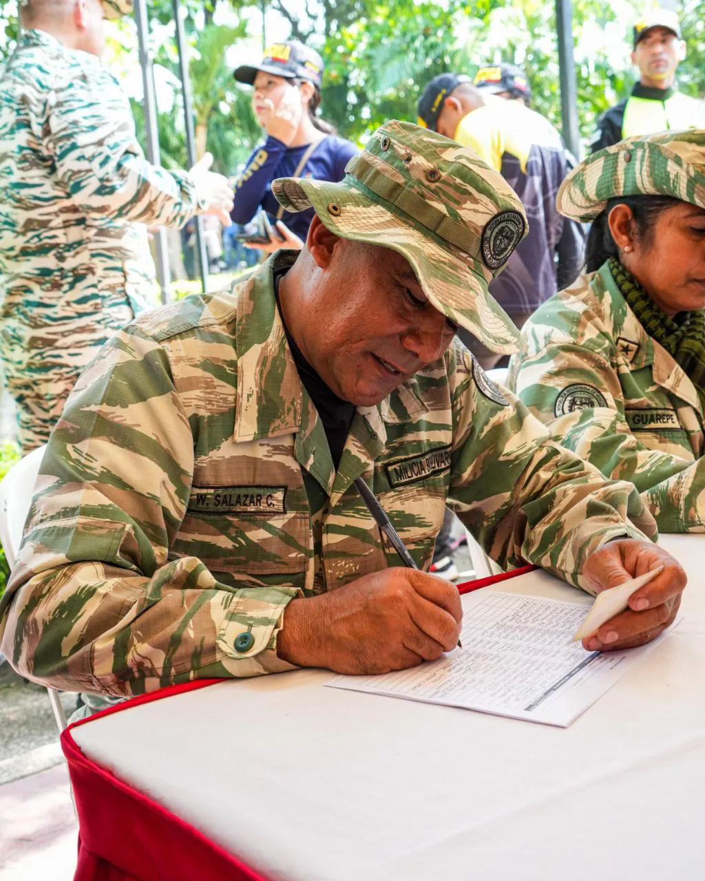 Milicia Bolivariana en alistamiento militar