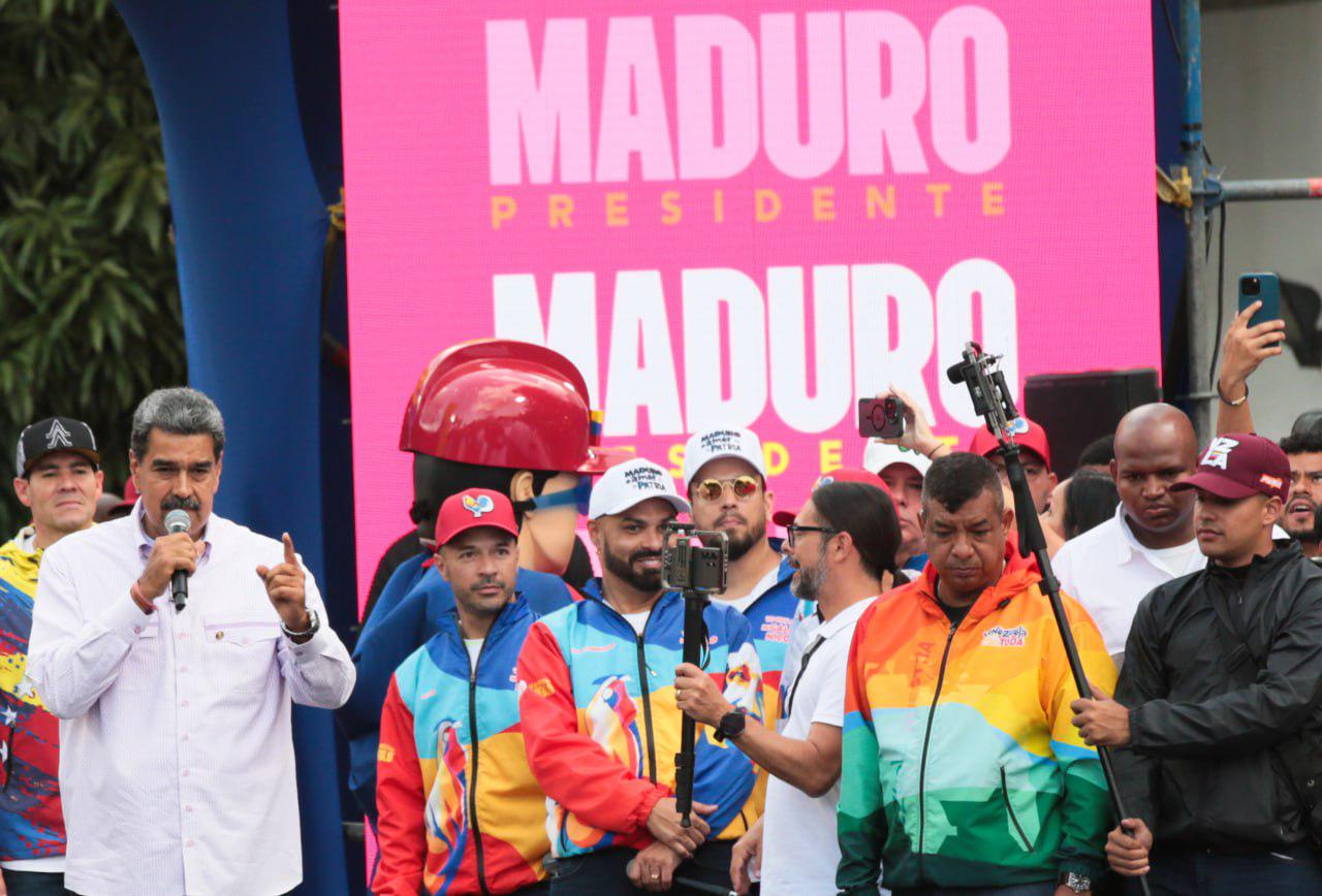 Nicolás Maduro, candidato a la reelección por el Partido Socialista Unido de Venezuela (PSUV).