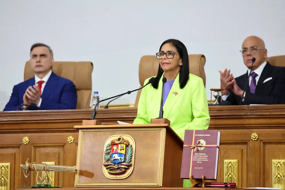 Delcy Rodríguez, presidenta encargada de Venezuela.