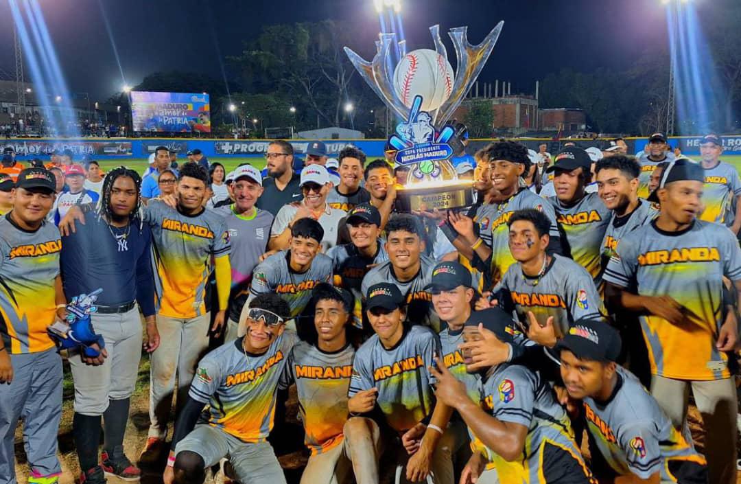 Miranda campeón del Nacional Juvenil de Béisbol Sub18.
