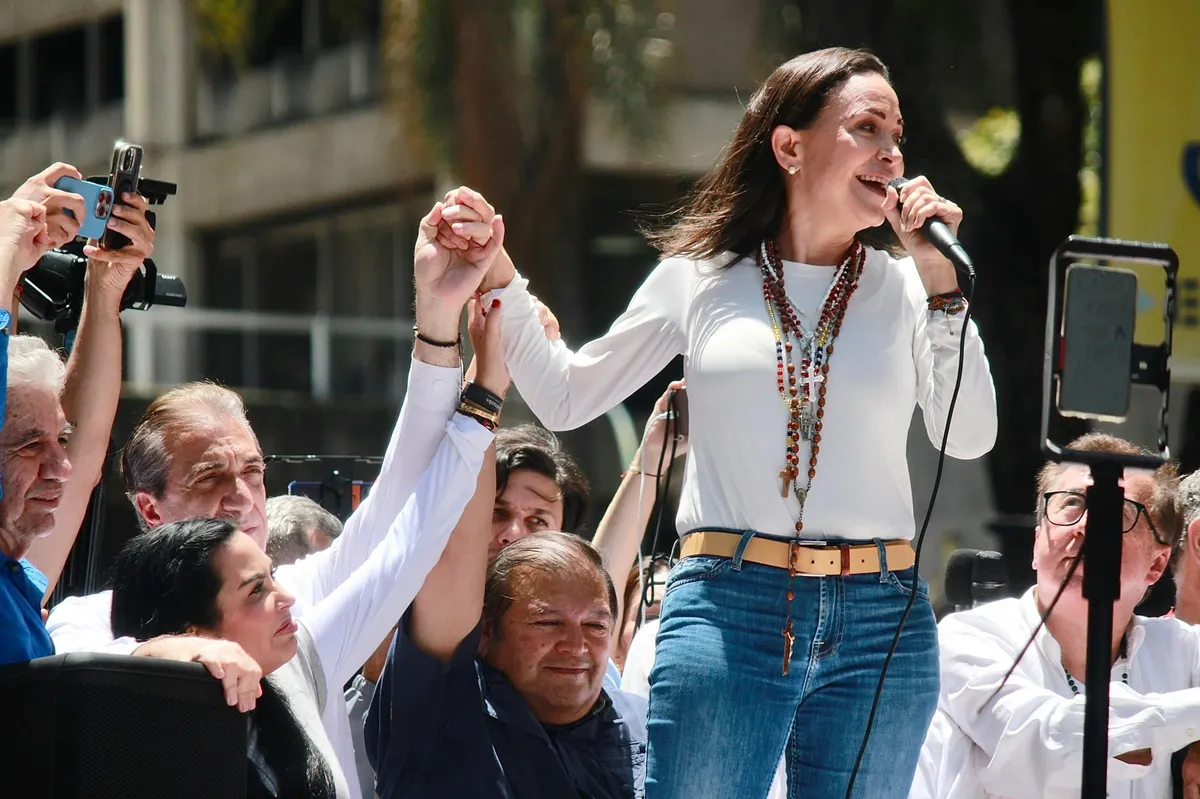 María Corina Machado, dirigente del partido Vente Venezuela.