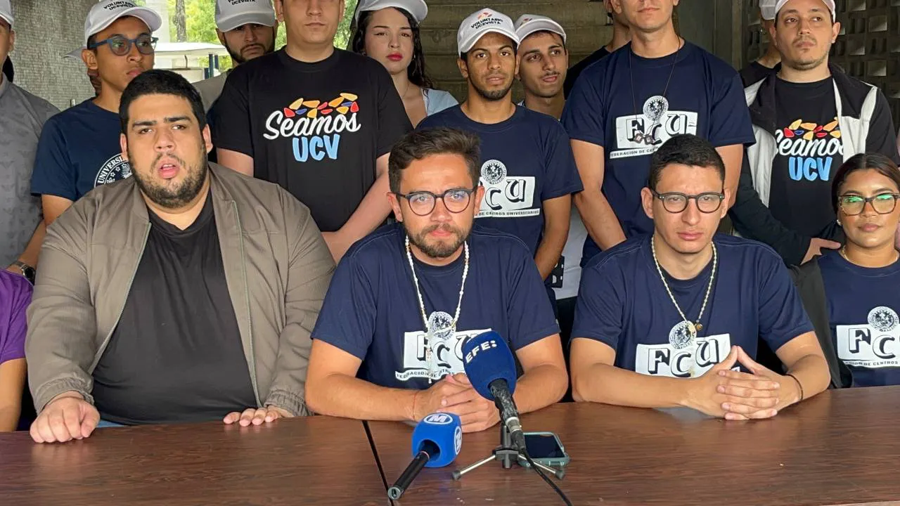 Miguelangel Borsegui, secretario de relaciones internacional de la Federación de Centros Universitarios (FCU-UCV).