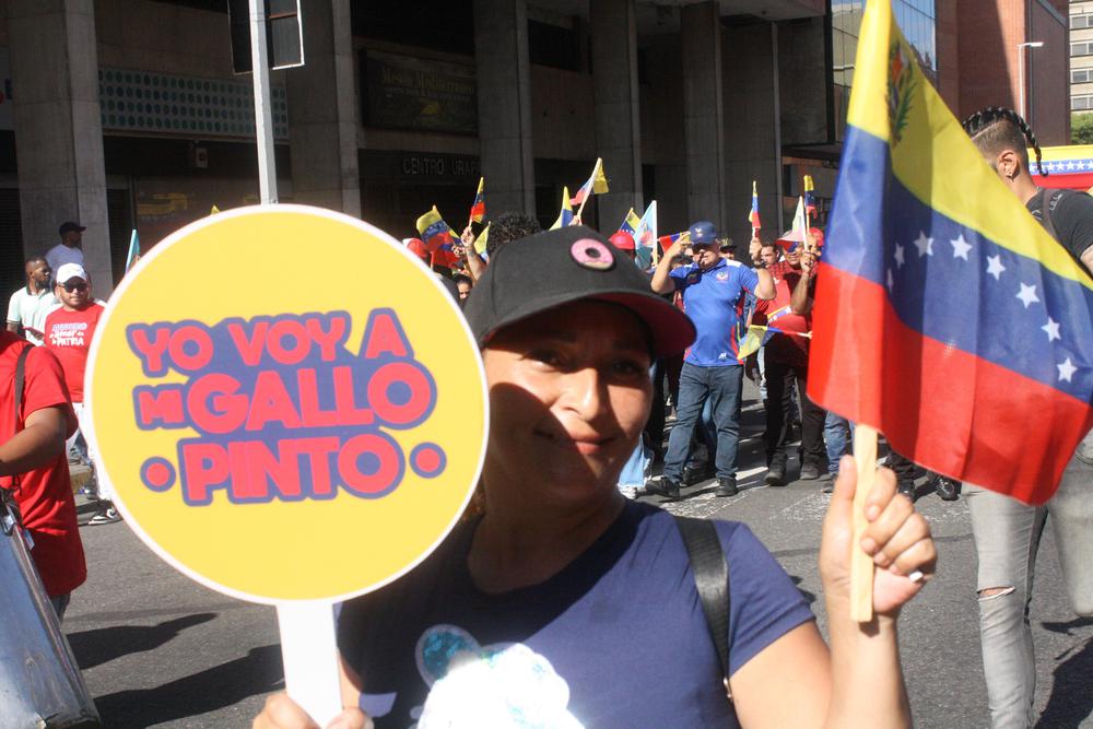 Chavismo marcha en apoyo a Nicolás Maduro, en Caracas. Foto: José Mireles Alcalá / ElMartilloVen.