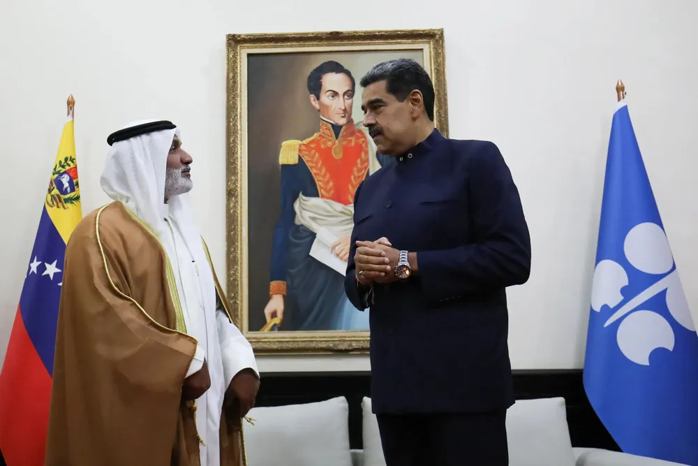 Nicolás Maduro y Haitham al-Ghais secretario general de la OPEP.