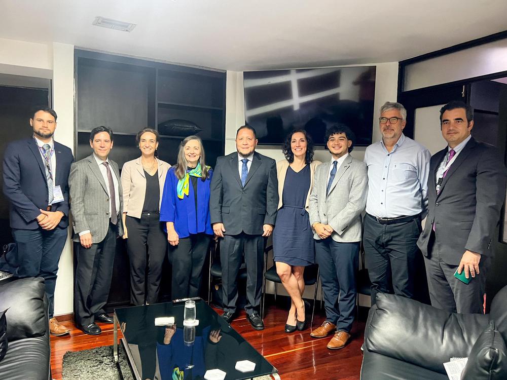 José Brito, candidato presidencial en reunión con representantes del Centro Carter.