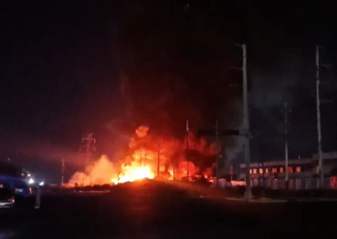 Incendio en los galpones de la empresa Primazol en Zulia.