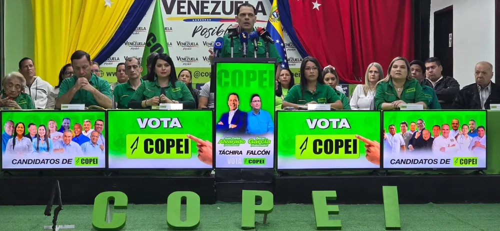 Juan Carlos alvarado, candidato del partido Copei.
