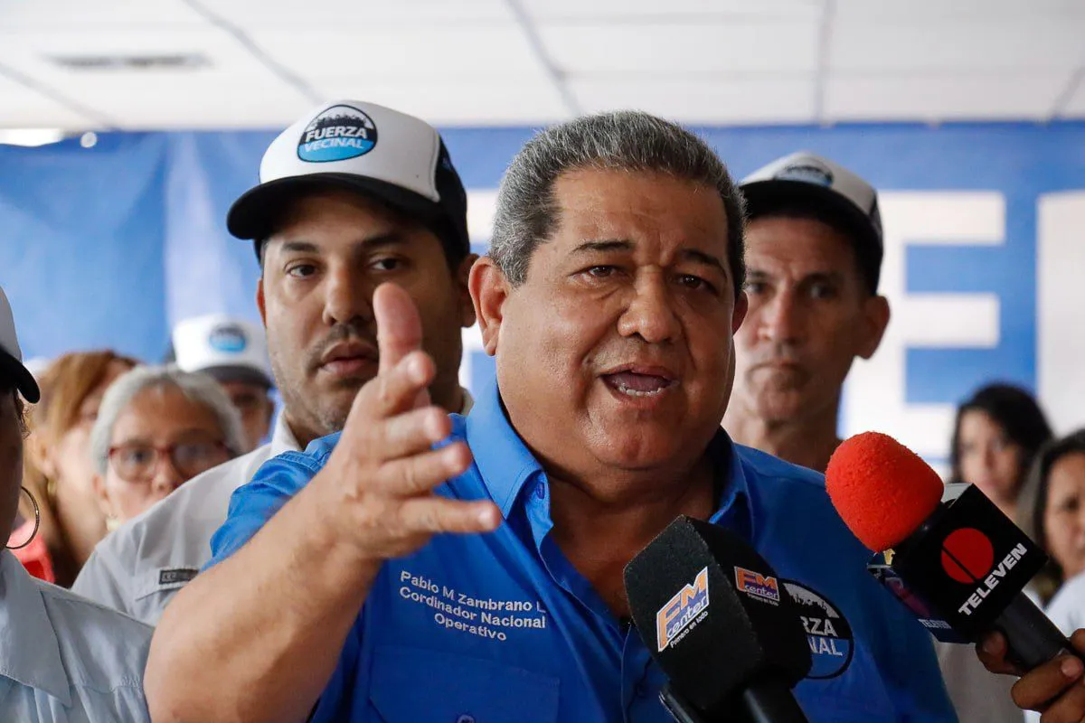 Pablo Zambrano, dirigente nacional del partido Fuerza Vecinal.
