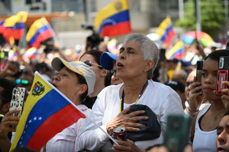 Activistas políticos protestan en Yaracuy.