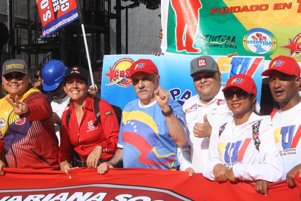 Directiva de la Central Bolivariana Socialista de Trabajadores (CBST). Foto; José Mireles Alcalá / ElMartilloVen