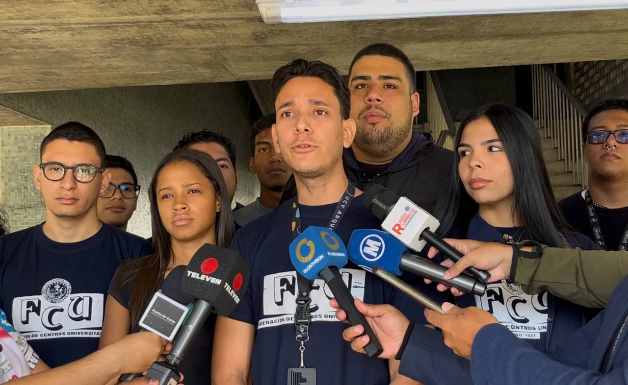 Ariel Pérez, secretario de derechos estudiantiles de la Federación de Centros Universitarios (FCU-UCV=.