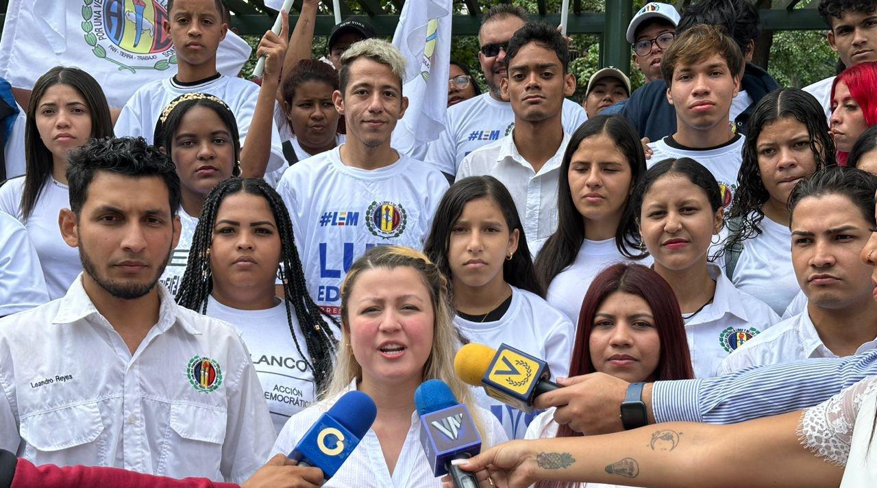 Anyelith Tamayo, secretaria general de la Juventud de Acción Democrática. 