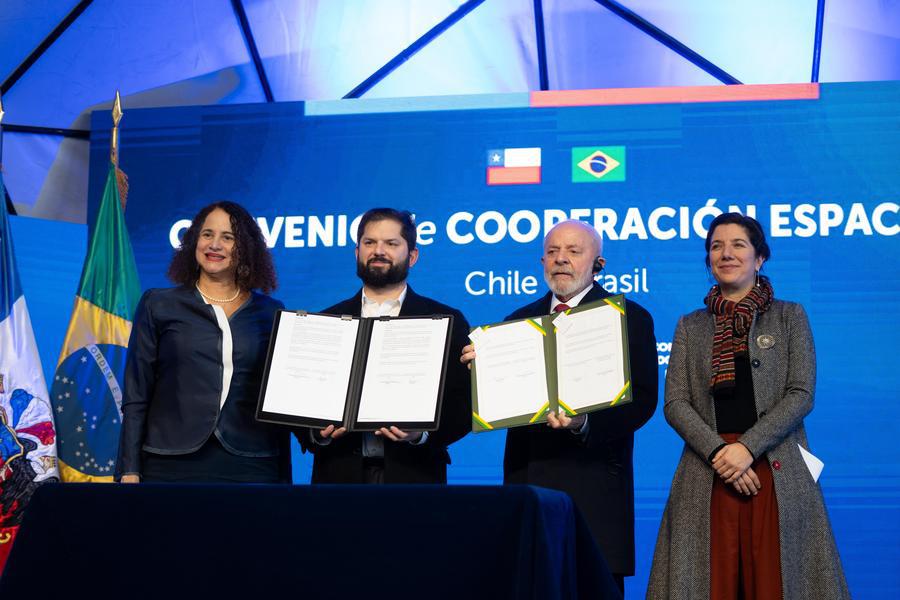 Presidente chileno, Gabriel Boric y el presidente de Brasil, Luiz Inácio Lula da Silva (Xinhua/Presidencia de Chile)