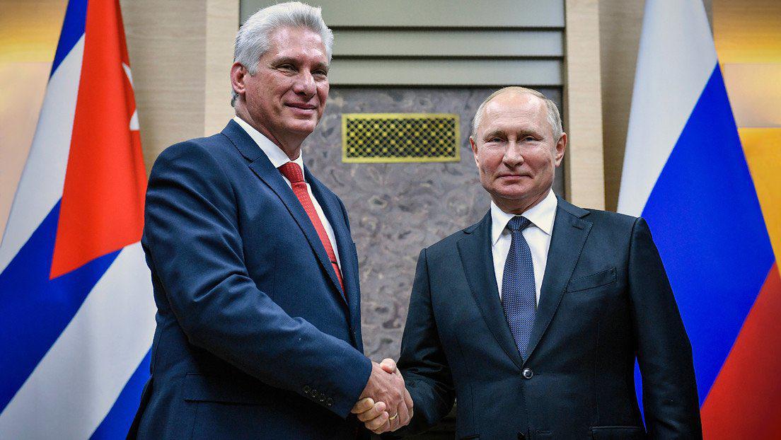 Vladimir Putin y Miguel Diaz Canel