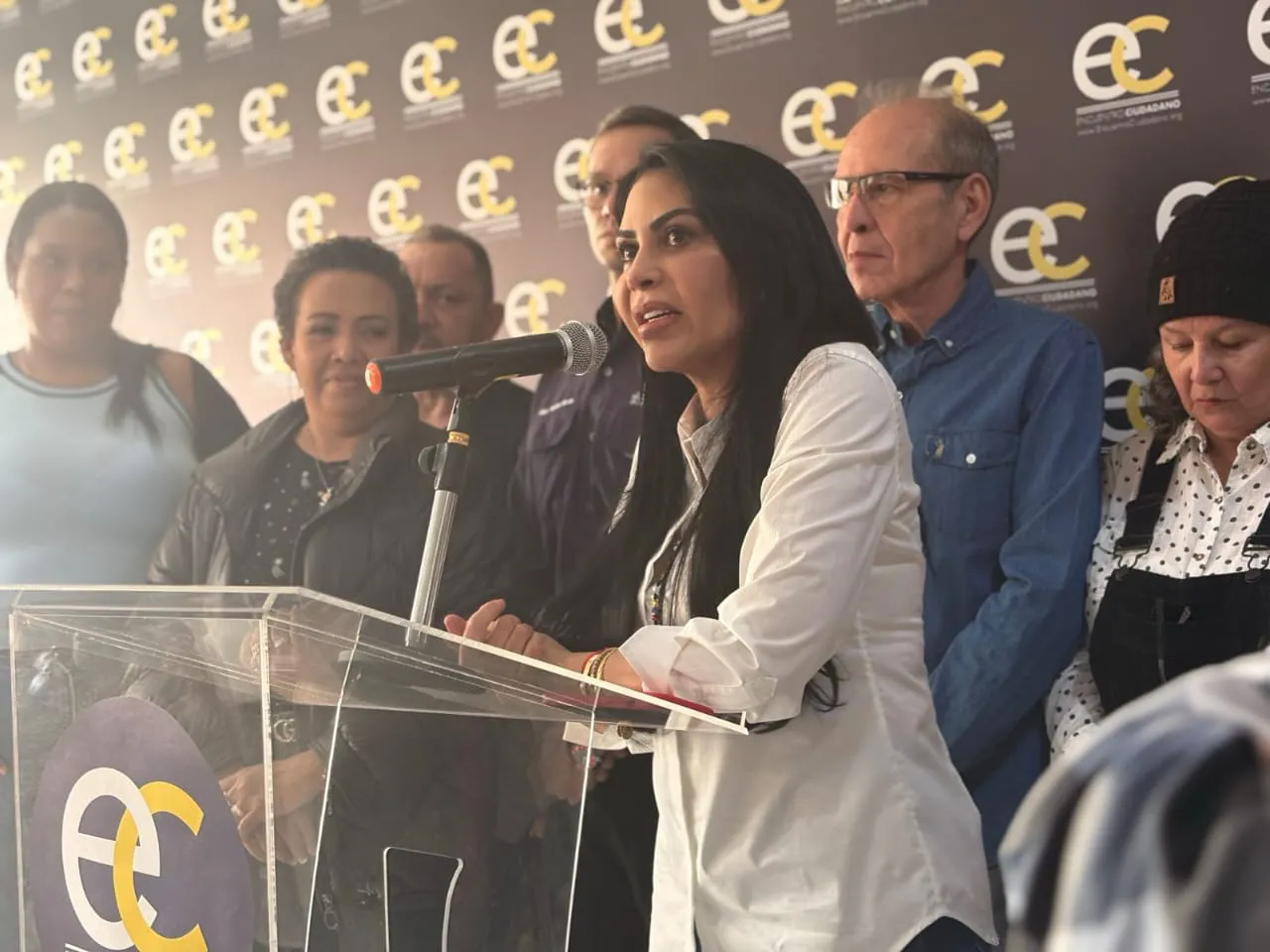 Delsa Solórzano, presidenta del partido Encuentro Ciudadano.